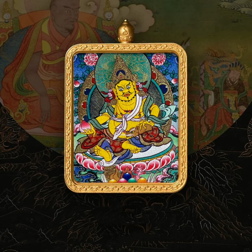 Hand-Painted Amulet Buddha Card Painting Ensuring Peace and Auspiciousness Warding Off Evil Spirits Necklace Pendant My Store