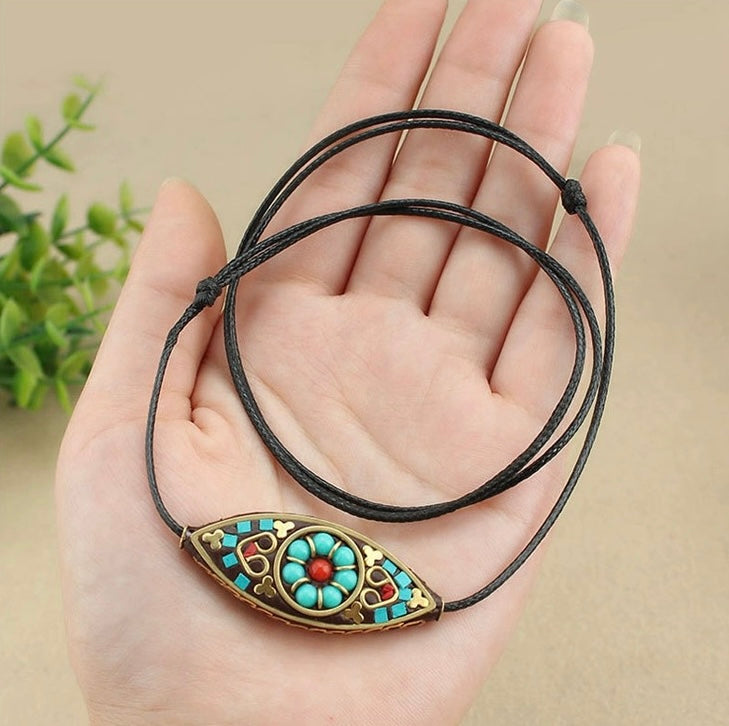 Dainty Evil Eye Necklace Delicate  Crystal Boho Protection My Store