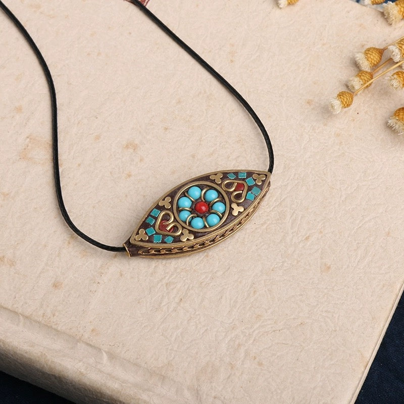 Dainty Evil Eye Necklace Delicate  Crystal Boho Protection My Store