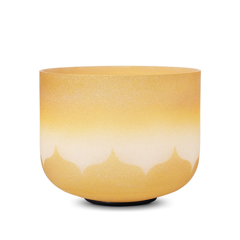 Wealth Gold Chakra Quartz Crystal Singing Bowl Sounds Bowl Mallet Strikers and Carry Bag for Meditation, Yoga, Spiritual, Body Healing My Store