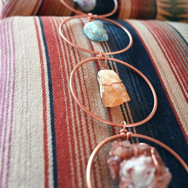 Chakra Stones Hanging Ornament 7 Chakra Symbol Healing Crystals My Store