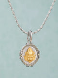 Prime Feng Shui Wealth Gold Sliver Thangka Necklace Amulet for Decor Meditation Yoga My Store