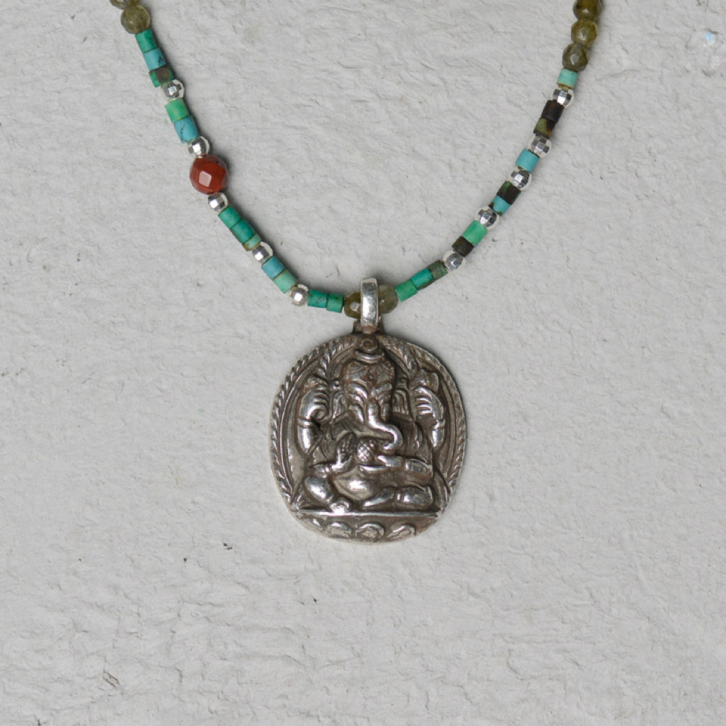 💲New Sterling Silver Nepalese Handmade Buddha Necklace Crystal Glass Pendant My Store