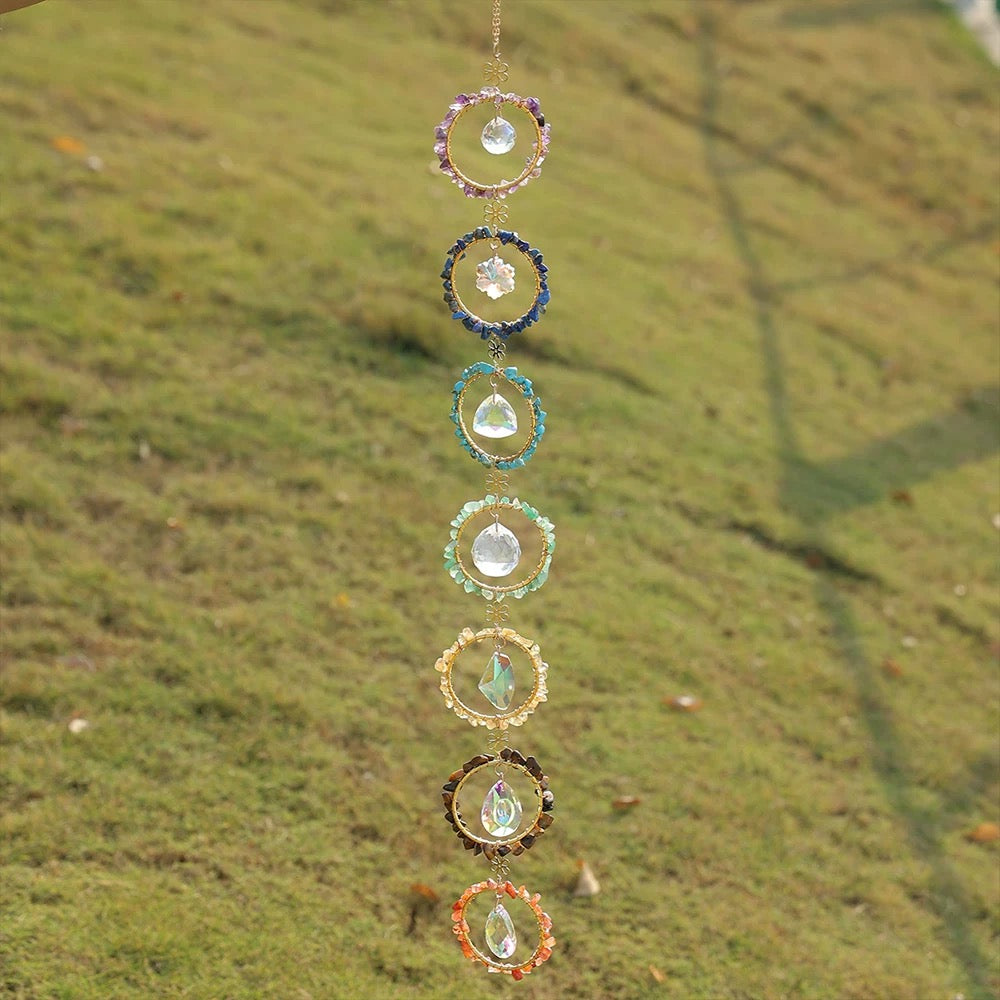 Chakra Stones Hanging Ornament 7 Chakra Healing Crystals Life Tree Colorful Handmade My Store
