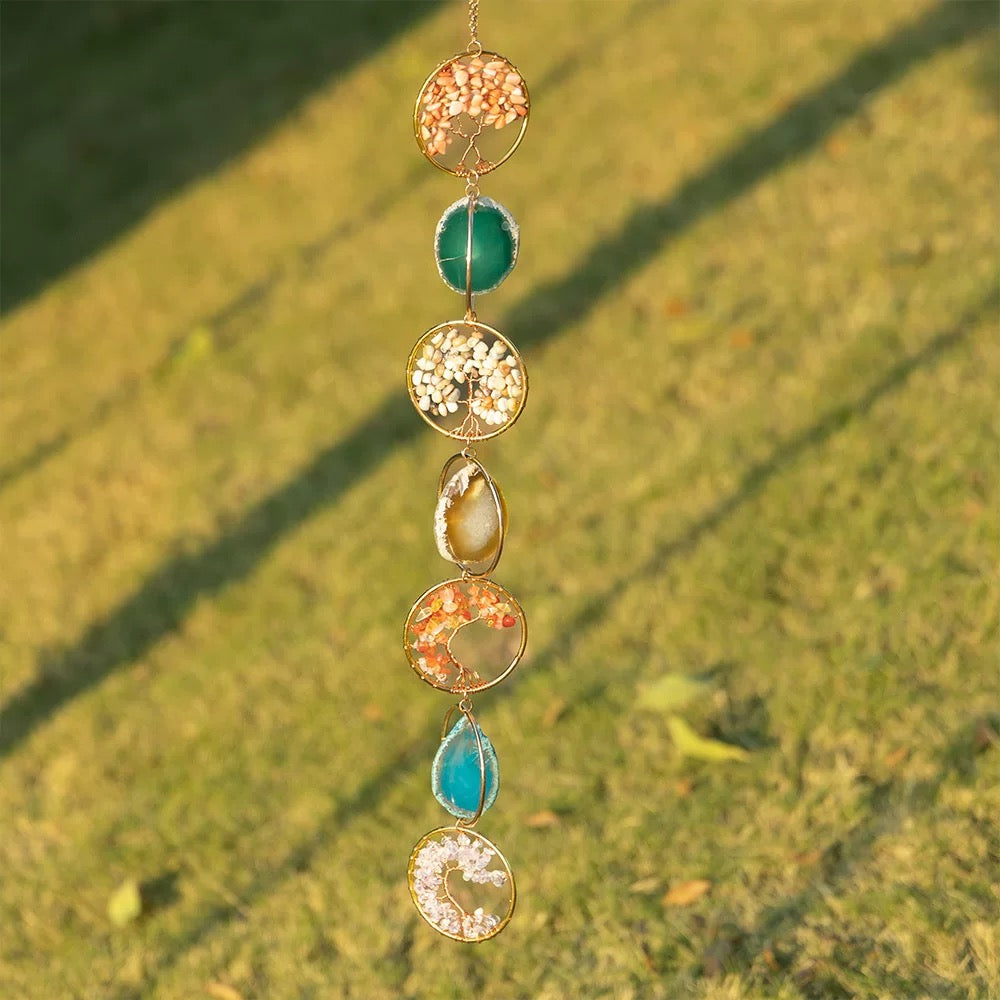 7 Chakras Tree of Life Moon Dream Catcher Wall Decor My Store