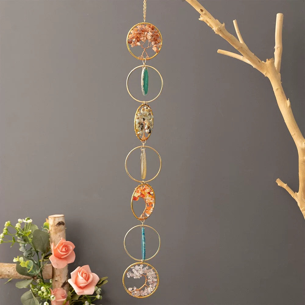7 Chakras Tree of Life Moon Dream Catcher Wall Decor My Store