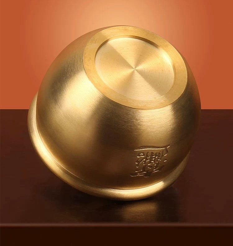 Home Decor Wealth Golden Brass Cornucopia Handmade Treasure Bowl My Store