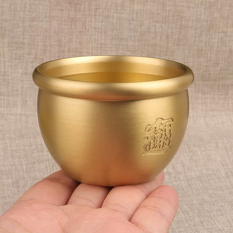 💰Home Decor Wealth Golden  Handmade Treasure Bowl + Crystal My Store