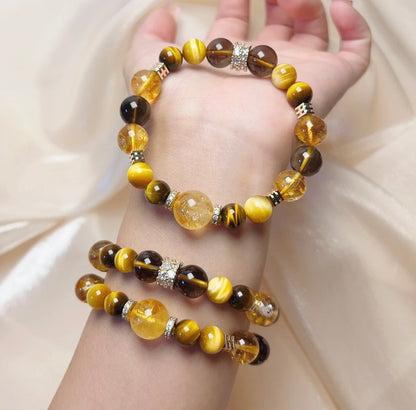 Natural Gold Wealth Deity Bracelet - Handcrafted Artisan Gift set My Store