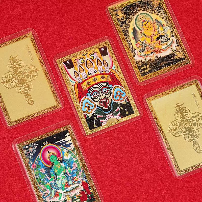 Amulet Wealth Buddha Golden Fortune Health Peace Rune Card My Store