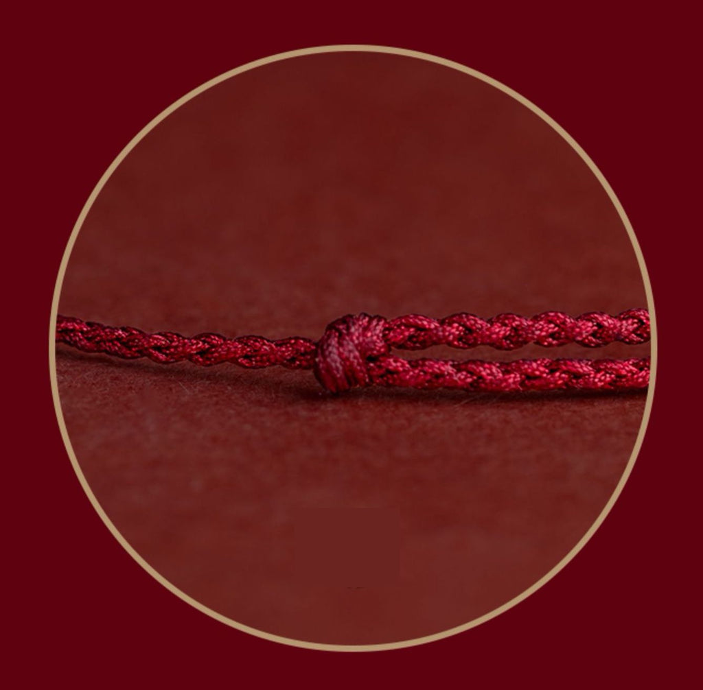 Tibetan Red String Bracelet - Buddhist Lucky Charm AU999 Rerhy