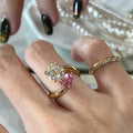 Teardrop Zircon Ring - Shiny Full Diamond Ring Eternity Fashion Band Ring for Women Birthday Present Rerhy