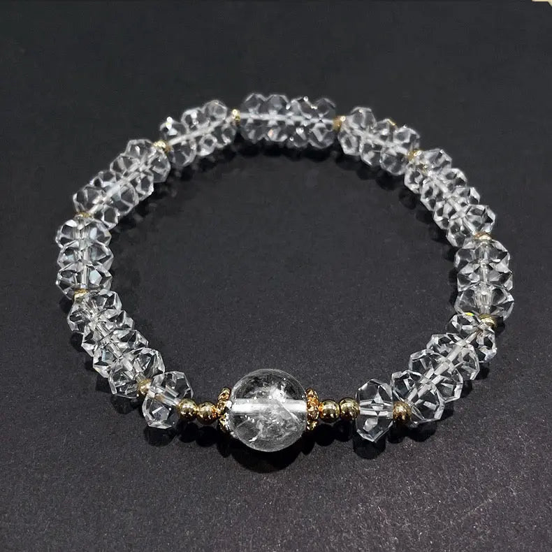 Healing  Quartz Crystal Worry Stone for Calming Anxiety Stress Relief Crystal  Energy Bracelet My Store