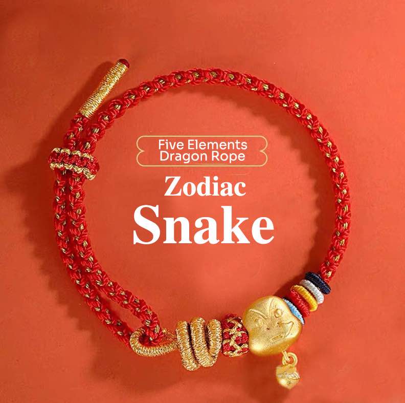 Buddha Red String Bracelet Zodiac Feng Shui - Buddhist Lucky Charm Good Luck Wealth Gift (Adjustable)