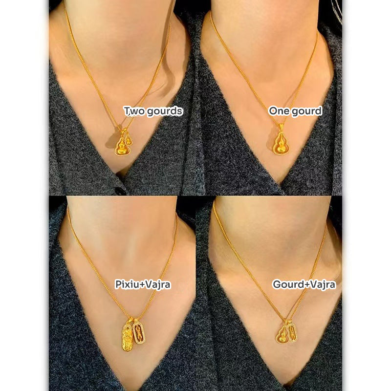 Exquisite Feng Shui Pixiu Pendant, New Style Golden Choker Chain, Luxury Gift