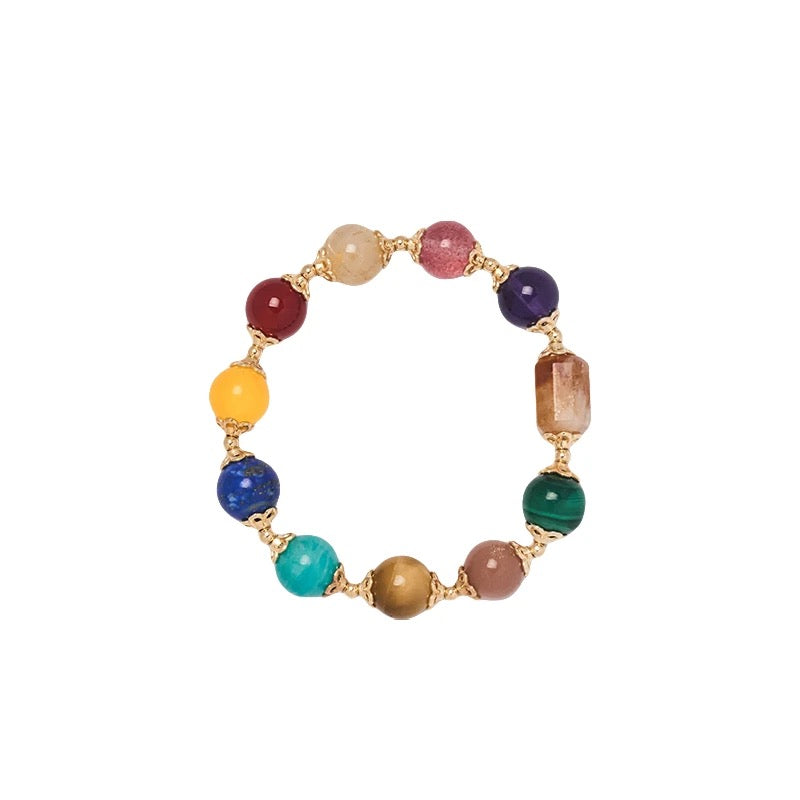 Joyful Beast Natural Crystal Star-Inspired Life Shun Shun Series Multi-Treasure Bracelet Rerhy