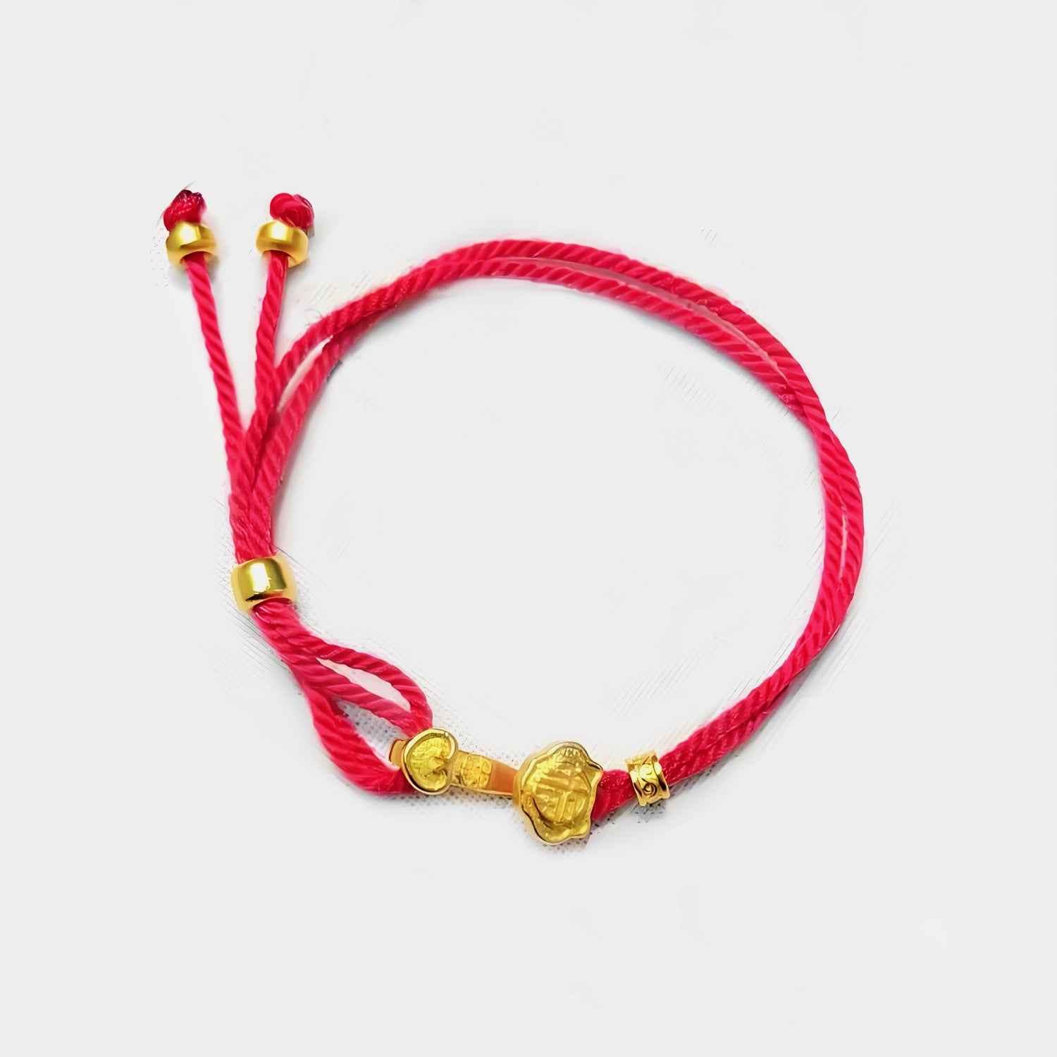 Tibetan Red String Ancient Copper Coin Fortune Bracelet Rerhy