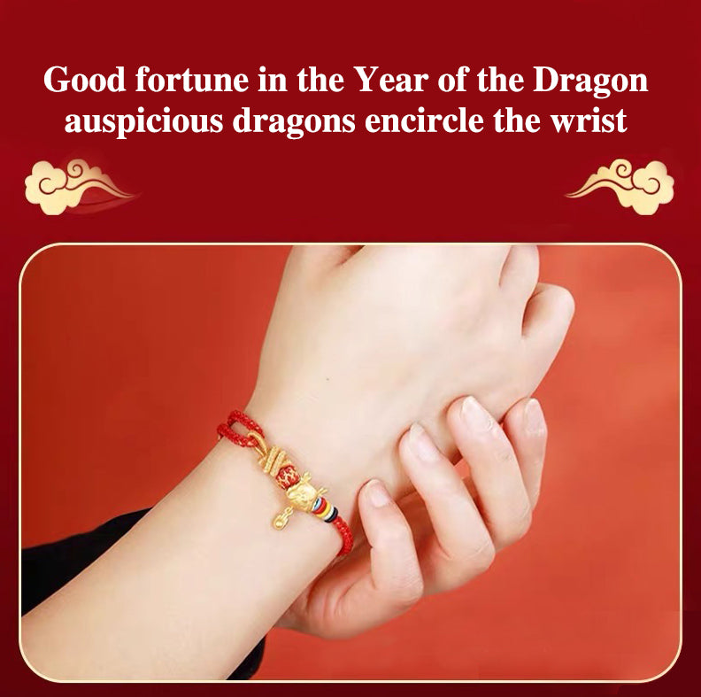 Buddha Red String Bracelet Zodiac Feng Shui - Buddhist Lucky Charm Good Luck Wealth Gift (Adjustable)