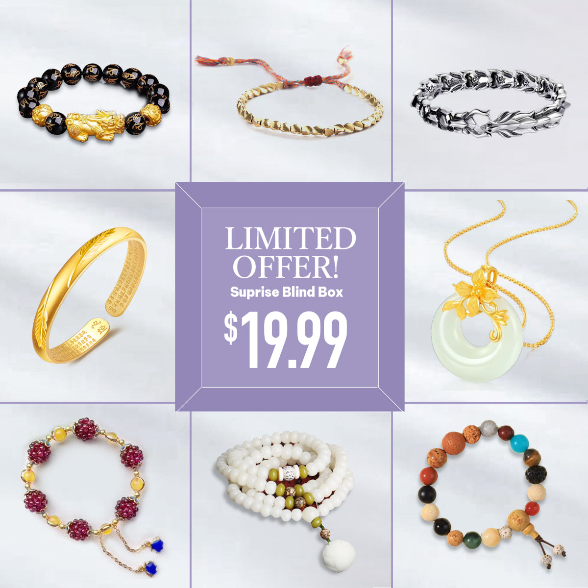 Rerhy $19.99 Surprise Box-Pendant Ornaments Bracelet Fengshui Rerhy