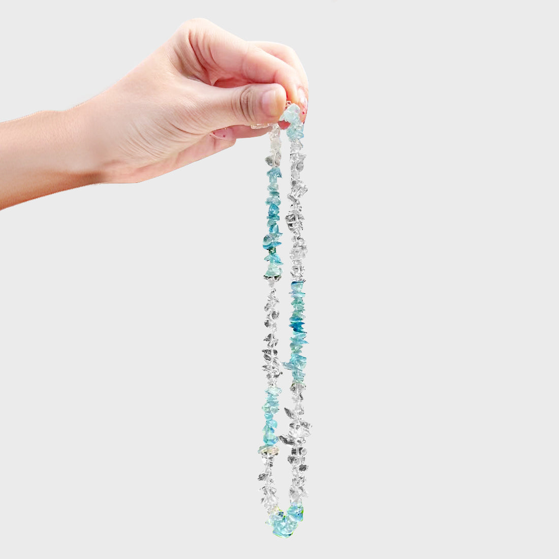 Pure handmade natural crystal stone necklace color set - wealth health love Rerhy