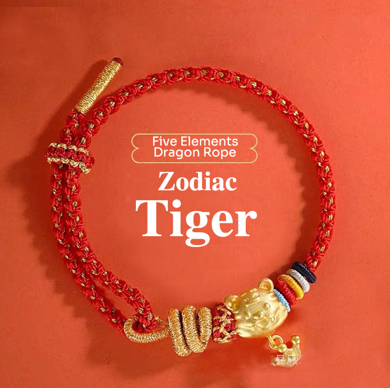 Buddha Red String Bracelet Zodiac Feng Shui - Buddhist Lucky Charm Good Luck Wealth Gift (Adjustable)