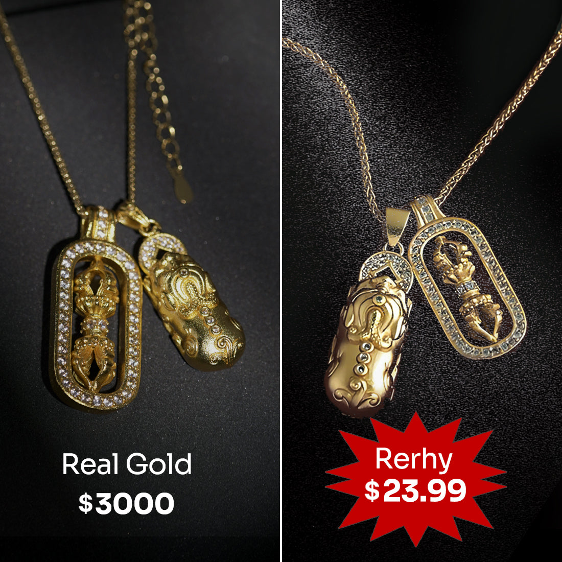 【FINAL HOUR!! Reg. 37.99$】Exquisite Feng Shui Pixiu Pendant, New Style Golden Choker Chain, Luxury Gift Rerhy