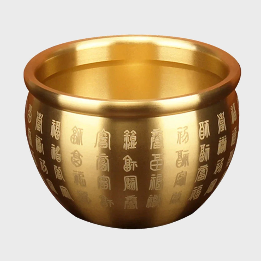 Home Decor Wealth Golden Brass Cornucopia Handmade Treasure Bowl My Store