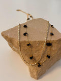 Alloy Necklace - Vintage Double Layer Necklace with Colorful Irregular Stones Rerhy