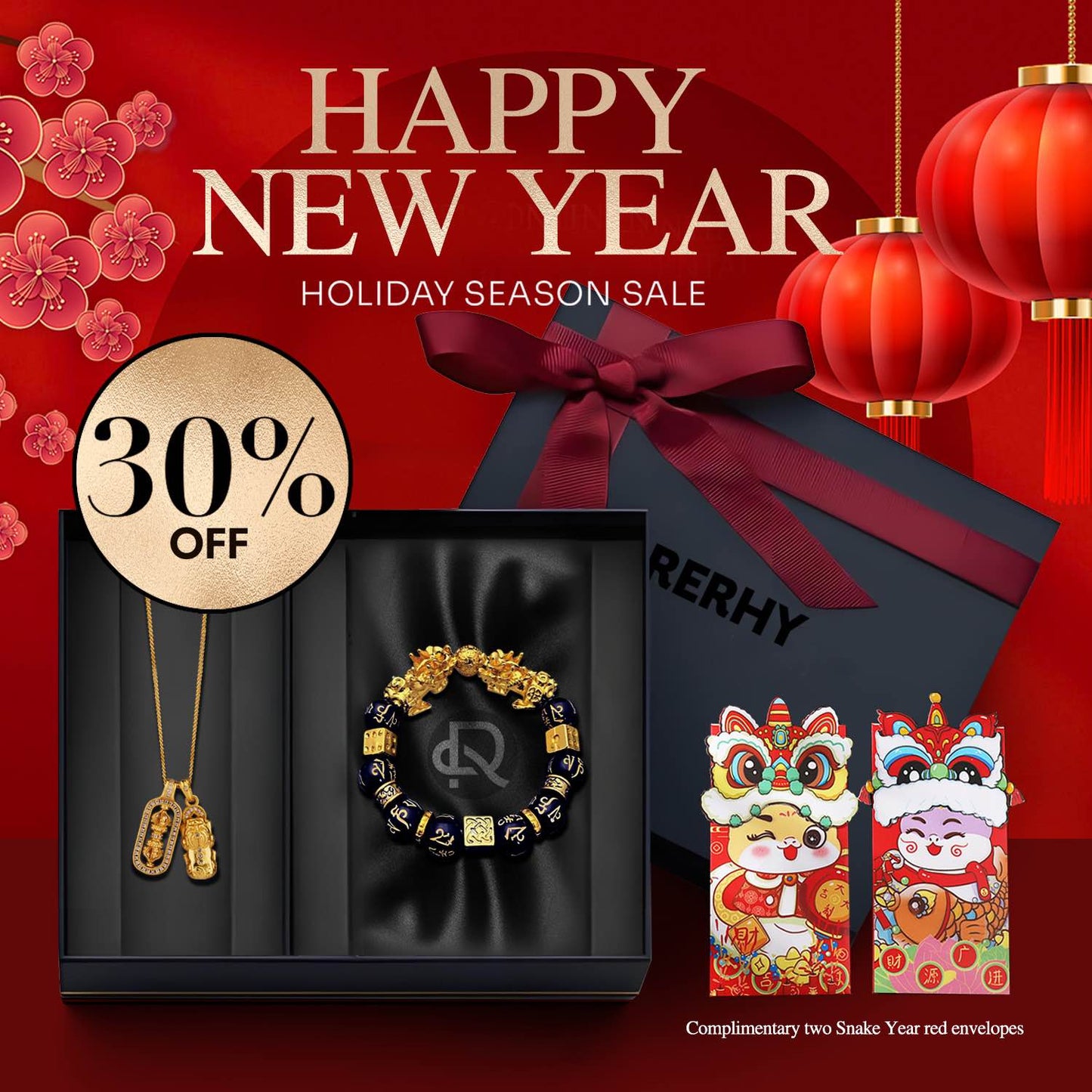 【New Year's Luck!】Exquisite Feng Shui Pixiu Set: Gold Pixiu Pendant +  Debt Lifting Pixiu Bracelet